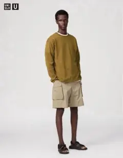 ユニクロU パラシュートカーゴショーツ ベージュ Lサイズ