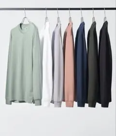 UNIQLO U エアリズム長袖ロングTシャツ　M ✖️3 (黒1 ネイビー2)