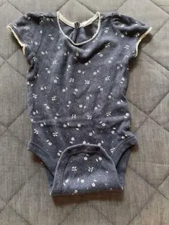 ネイビー 花柄ロンパース ~95cm