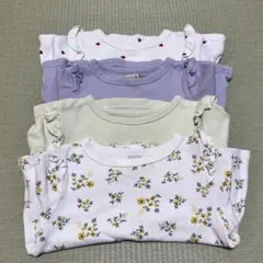 フリル付き長袖Tシャツ4枚セット　petit main