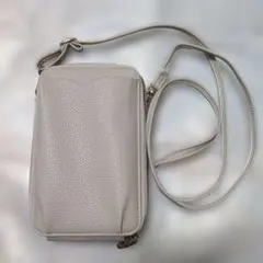 ポーチ付きスマホショルダーバッグ ライトグレー