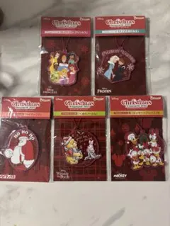 ディズニー　クリスマス　くじ アクリルオーナメント賞5種セット