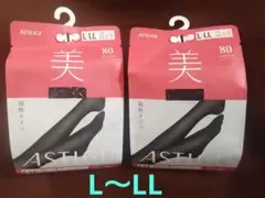 ATSUGI 美 80デニール発熱タイツ L-LLサイズ　2足セット