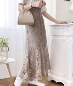 値下げclassical elf新品タグ付レーススカート　ロング　マキシ