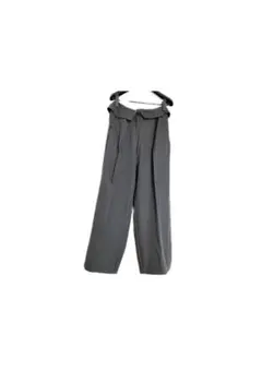 Dasy グレー ワイドパンツ S スラックス センターライン 個性的 訳あり