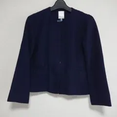 Te chichi シンプルノーカラージャケット ネイビー