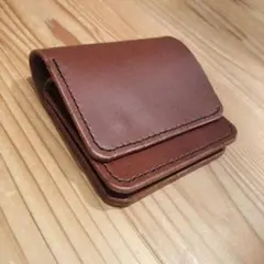 二つ折り財布 　ブラウン　オイルヌメ革