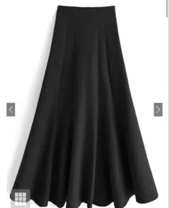 GRL gc190 ハイウエストロングフレアスカート 黒 グレイル