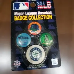 MLB Seattle Mariners 缶バッジ 4種セット