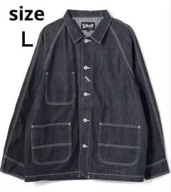 SCHOTT ショットダークデニム カバーオール Lサイズ 月桂樹ボタン