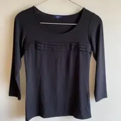 ROPE 胸フリルデザイン カットソーMsize ブラック