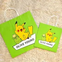 韓国限定】OLIVE YOUNG × ポケモン 紙袋 オリヤン オリーブヤング