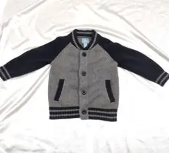 baby Gap ベビーギャップ　グレーと黒のニットカーディガン