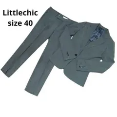 【新品】Littlechic スーツセット ストライプ グレー 洗えるのサムネイル