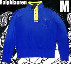 新品 POLO RALPHRAUREN ヴィンテージ風ハイネックスウェットM　青