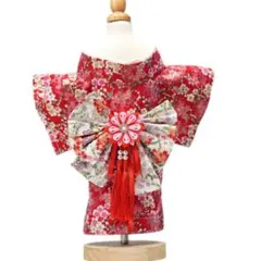 ペットウェア ペット服 犬服 猫服 着物 和服 振袖 前開き マジックテープ