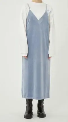 green label relaxing ベロア キャミ ワンピース