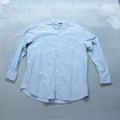 H*i様 CHAPS 古着 A0578 長袖シャツ XXL 青 白 ボタンダウン