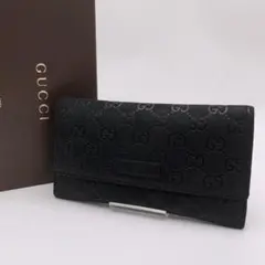 GUCCI グッチ シマレザー GG柄 長財布 ロングウォレット