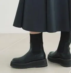 Le Talon ルタロン 24.5 アンクルリブ ショートブーツ 黒