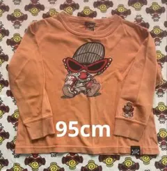 ヒスミニ　ロンT95cm 長袖カットソー90cm オレンジ