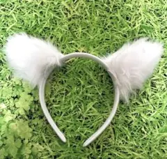 白色 猫耳カチューシャ コスプレ小物