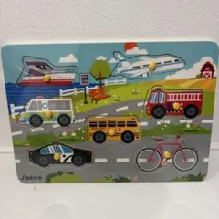 J'adore 交通テーマ 木製パズル 7ピース