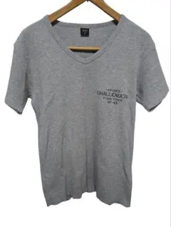 状態A ◎AVIREX グレー Vネック Tシャツ