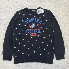 新品タグ付き✨️ミキハウス ダブルビー サッカー トレーナー 黒 150