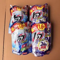 LION トップ クリアリキッド &抗菌部屋干し 詰替 1160g 4個セットのサムネイル