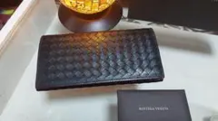 BOTTEGA ボッテガ・ヴェネタ イントレチャート 長財布 bk