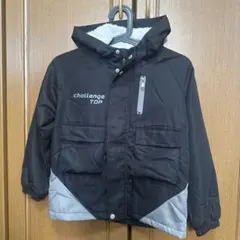 SHEIN フード付きジャケット 黒/グレー 9Y