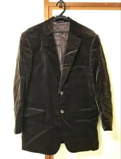 【DAKS】ベロア ジャケット ブラウン　L