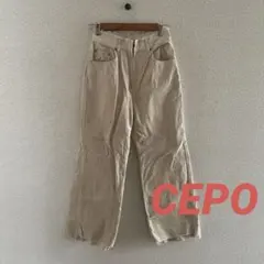 cepo●コーデュロイのワイドパンツ　M●ベージュ