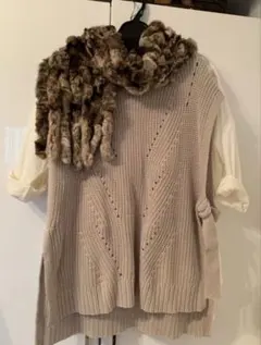 極美品❣️サガ　ラビットファー　マフラー　ストール❣️