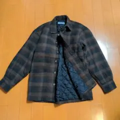 中綿ブルゾン チェックシャツ インナーダウン