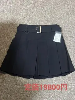 SCOT CLUB 黒 プリーツスカート 9号　M キュロット付き
