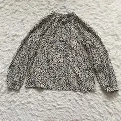 新品未使用　タグ付き　ELENCARE DUE 長袖ブラウス　シャツ　レオパード