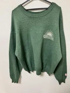 スウェット　ニット　グリーン　Mサイズ　クラシカルエルフ　JaVaコラボ