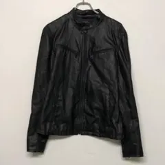 OLD UNIQLO インディースリーズ古着 フェイクレザー シングルライダース