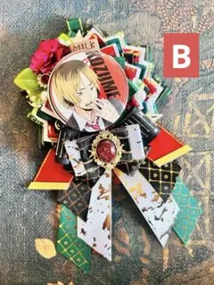 ハンドメイド痛ロゼット　レッド　グリーン
