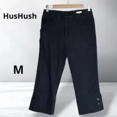【ハッシュアッシュ】クロップドパンツ ブラック ストレート レディース M