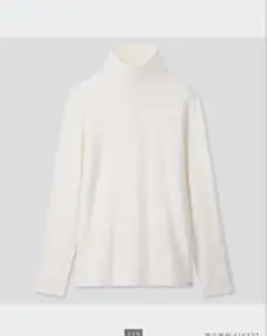 UNIQLO ヒートテック タートルネック Tシャツ オフホワイト