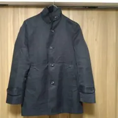 MEN'S MELROSE ステンカラーコート ナイロン ライナー付き ブラック