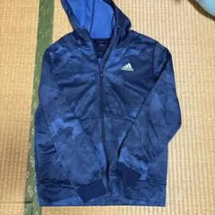 adidas CLIMALITE ネイビー パーカー 160