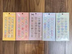 サンリオ　おはじきふうシール　5種セット　キティ　クロミ　シナモロール　プリン