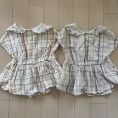 tete a tete トップス 2枚セット チェック柄のサムネイル