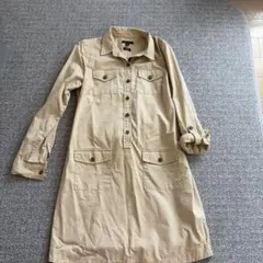 TOMMY HILFIGER ベージュ長袖ワンピース M