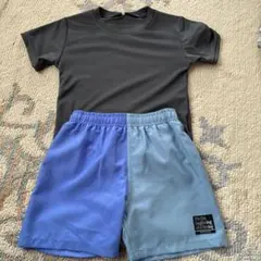 110サイズ グレーTシャツとショートパンツセット