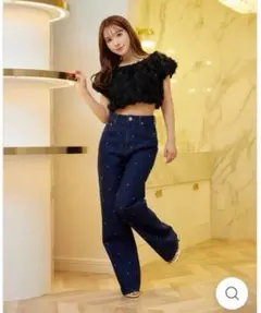 mistreass Jewel Denim Straight Pant Sサイズ